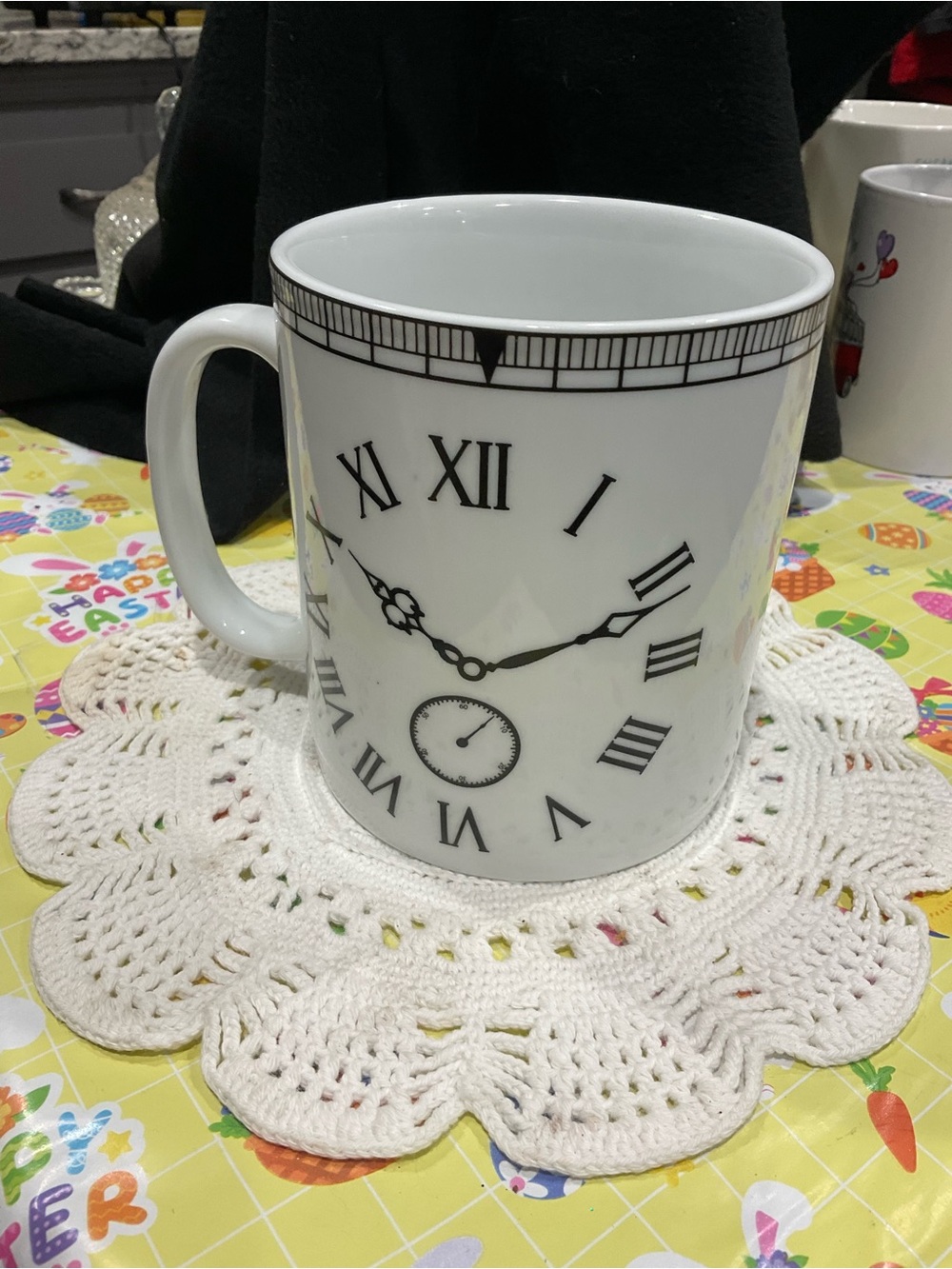 BP-222 Fifth White Ceramic 24 oz. Clock mug